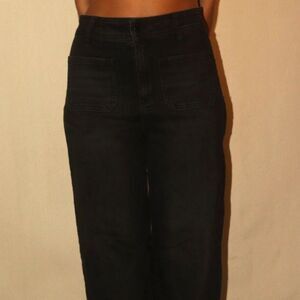 OAT New York High Waist Straight Leg Pants Black